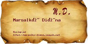 Marsalkó Diána névjegykártya
