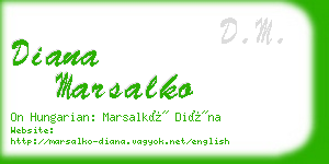 diana marsalko business card